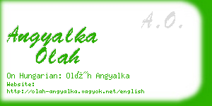 angyalka olah business card
